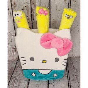 10" Kidrobot x Sanrio Hello Kitty Plush Box w/ 3 Fries Keroppi Food Funny Cat